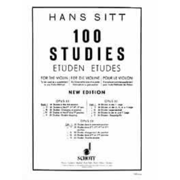 Sitt. 100 Studies Op. 32 Vol. I First position
