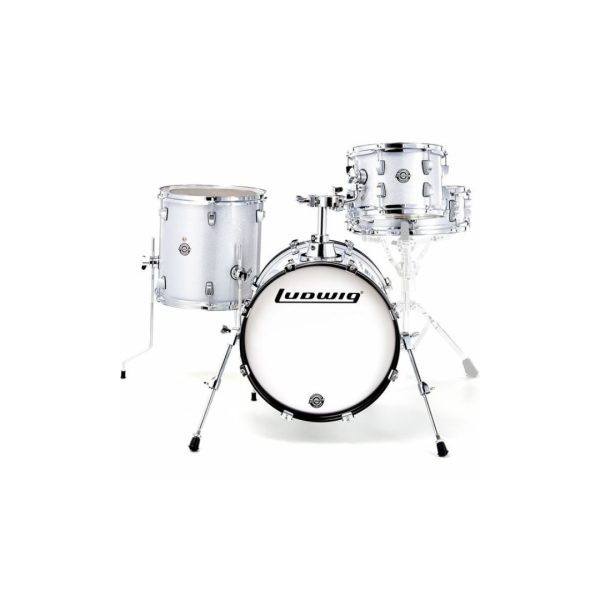 Batería Acústica Ludwig 16",10",13",14" LC179XX028DIR Breakbeats White Sparkle